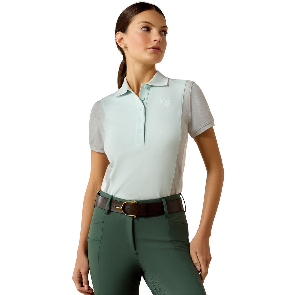 Ariat Womens Taryn S/S Polo (10071767) Starlight/Heather Grey