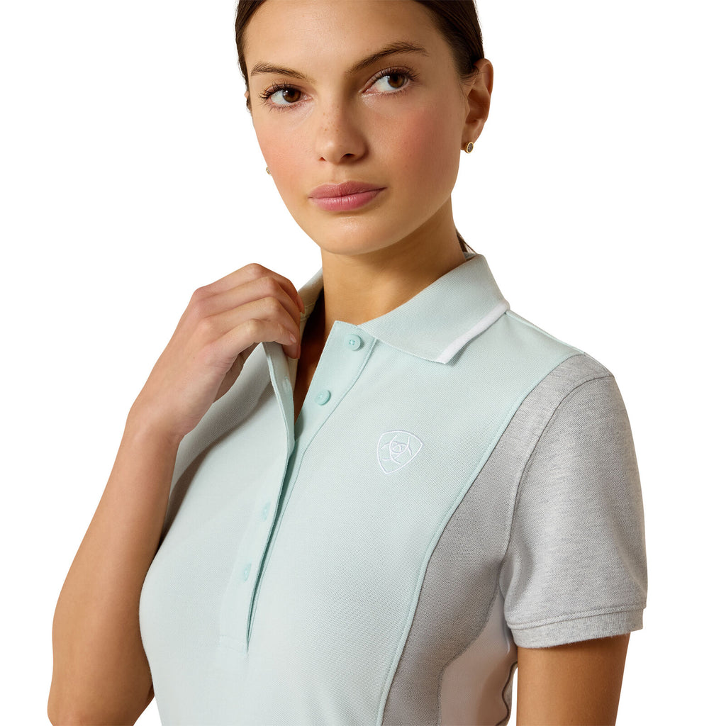 Ariat Womens Taryn S/S Polo (10071767) Starlight/Heather Grey