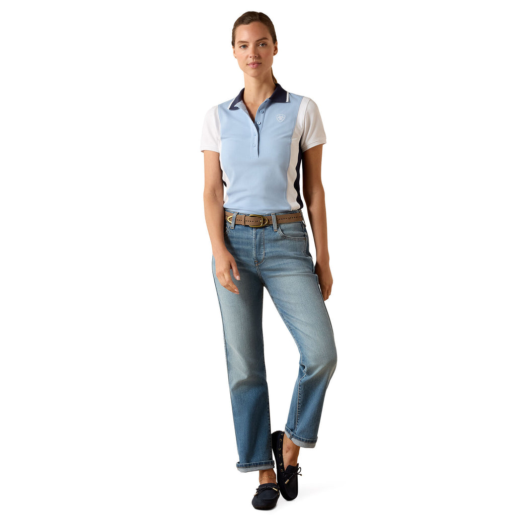 Ariat Womens Taryn S/S Polo (10071768) St. Tropez/White