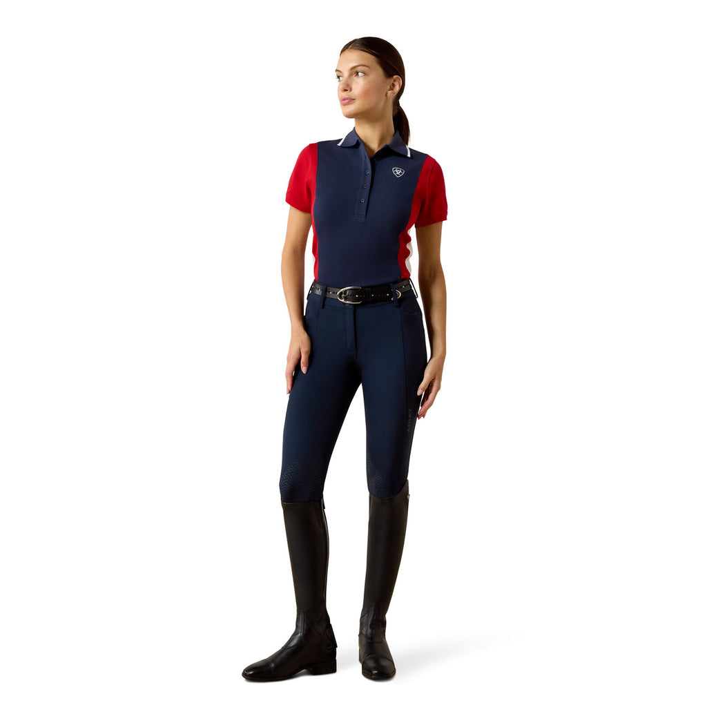 Ariat Womens Taryn S/S Polo (10071769) NavyT/Red