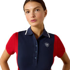 Ariat Womens Taryn S/S Polo (10071769) NavyT/Red