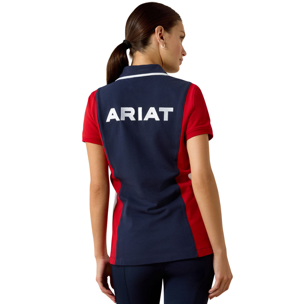 Ariat Womens Taryn S/S Polo (10071769) NavyT/Red