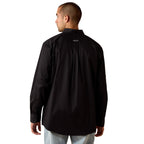 Ariat Mens Team Logo Lightweight Twill Classic Fit L/S Shirt (10071685) Black/Grey