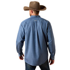 Ariat Mens Wrinkle Free Canyon Classic Fit L/S Shirt (10071746) Ensign Blue Plaid
