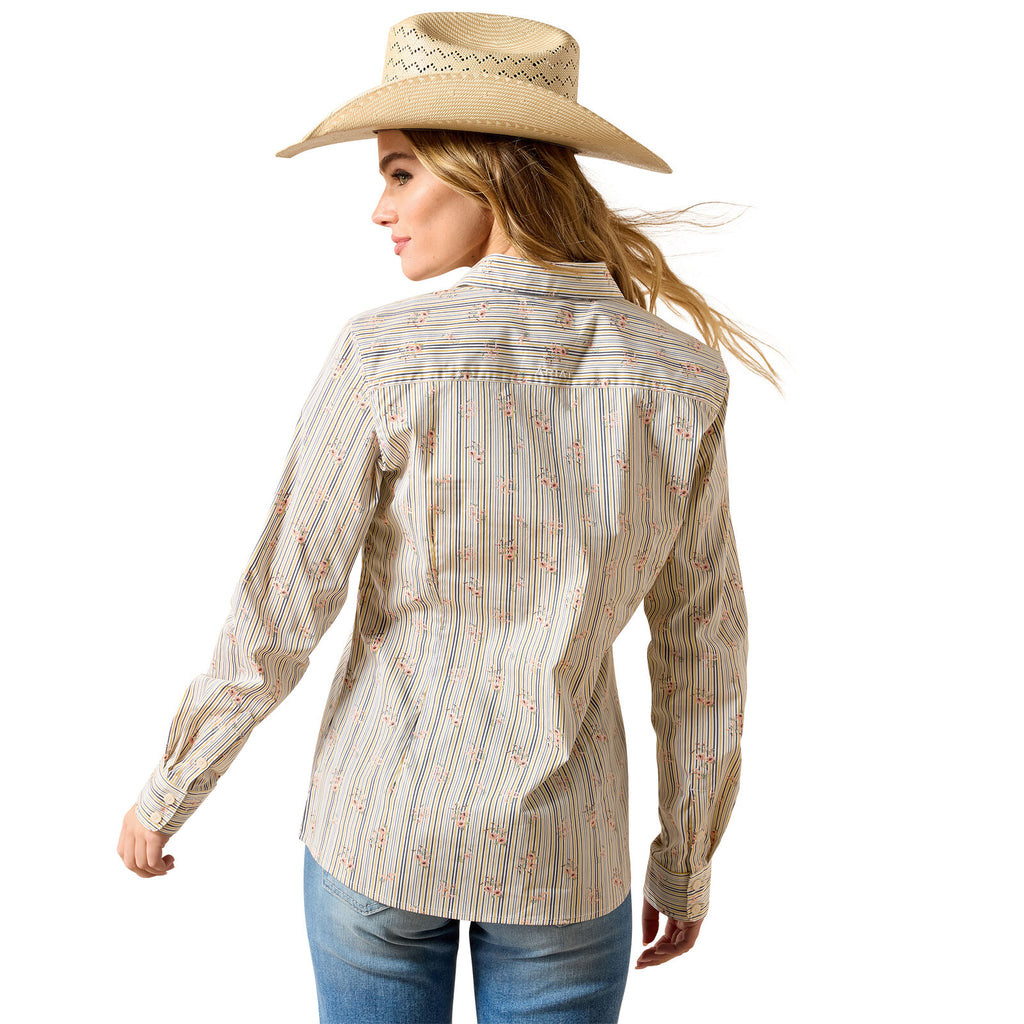 Ariat Womens Kirby L/S Shirt (10071417) Vintage Floral Stripe