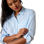 Ariat Womens Venttek L/S Shirt (10071140) Nantucket Breeze Railroad Stripe