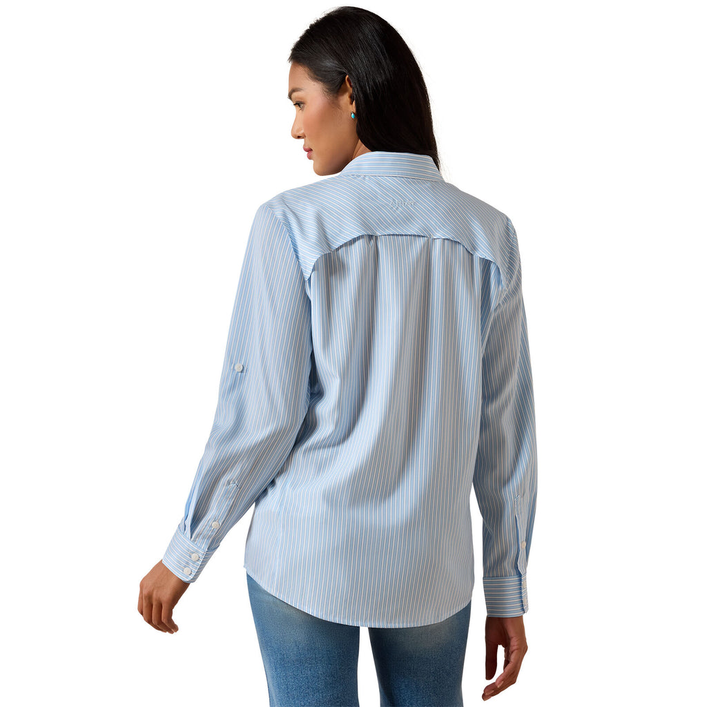 Ariat Womens Venttek L/S Shirt (10071140) Nantucket Breeze Railroad Stripe