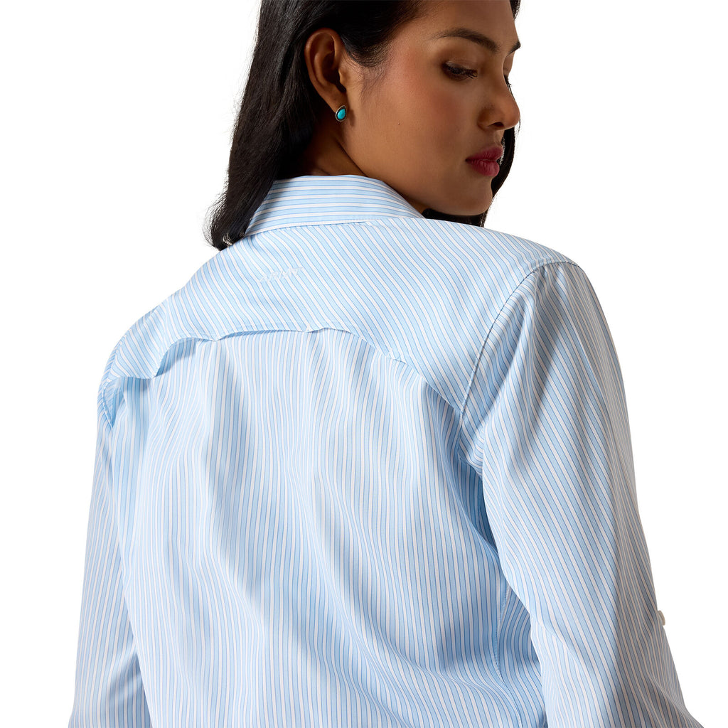 Ariat Womens Venttek L/S Shirt (10071140) Nantucket Breeze Railroad Stripe