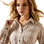 Ariat Womens Billie Jean L/S Shirt (10071514) Taupe Grey Plaid