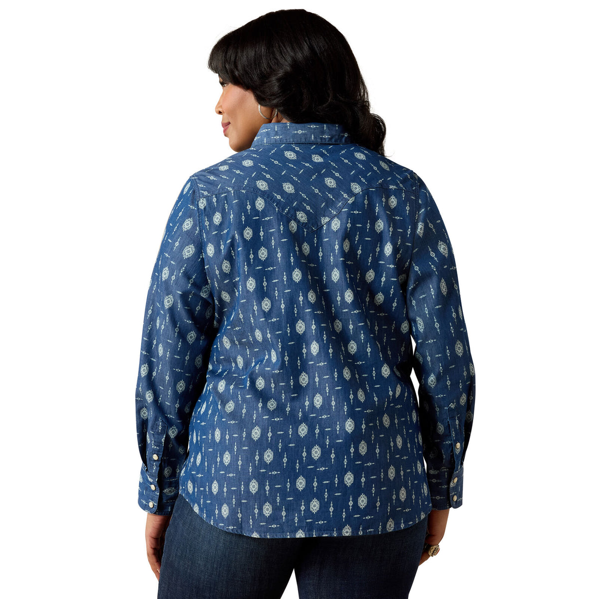 Ariat Womens Wild Blue Western Snap L/S Shirt (10071103) Indigo
