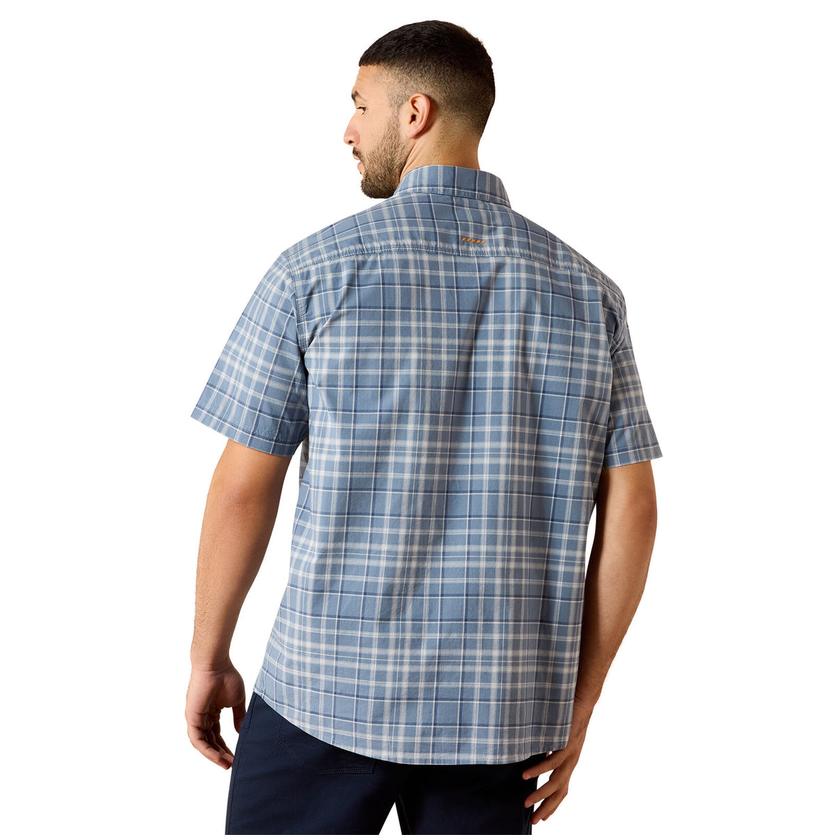 Ariat Mens Rebar Made Tough Durastretch S/S Work Shirt (10071411) Dark Denim