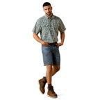 Ariat Mens Rebar Made Tough Durastretch S/S Work Shirt (10071410) Teal