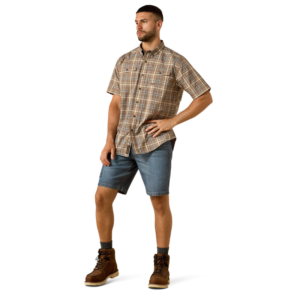 Ariat Mens Rebar Made Tough Venttek Durastretch S/S Work Shirt (10071544) Pinecone