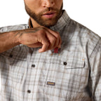 Ariat Mens Rebar Made Tough Venttek Durastretch S/S Work Shirt (10071545) Micro Chip