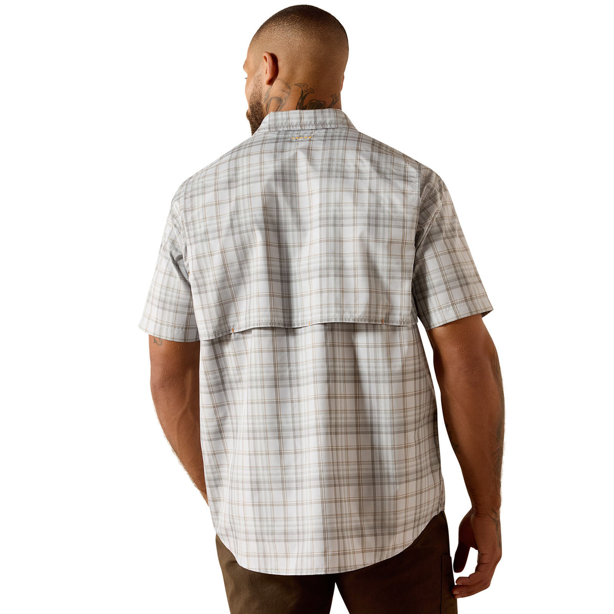 Ariat Mens Rebar Made Tough Venttek Durastretch S/S Work Shirt (10071545) Micro Chip