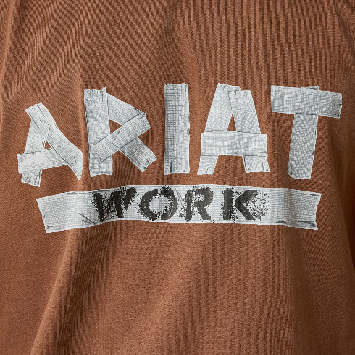 Ariat Mens Rebar Cotton Strong Duct Logo S/S Tee (10071367) Pinecone
