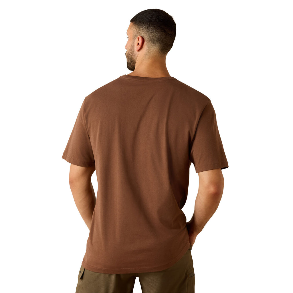 Ariat Mens Rebar Cotton Strong Duct Logo S/S Tee (10071367) Pinecone