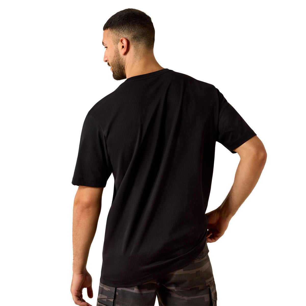 Ariat Mens Rebar Cotton Strong Duct Logo S/S Tee (10071366) Black