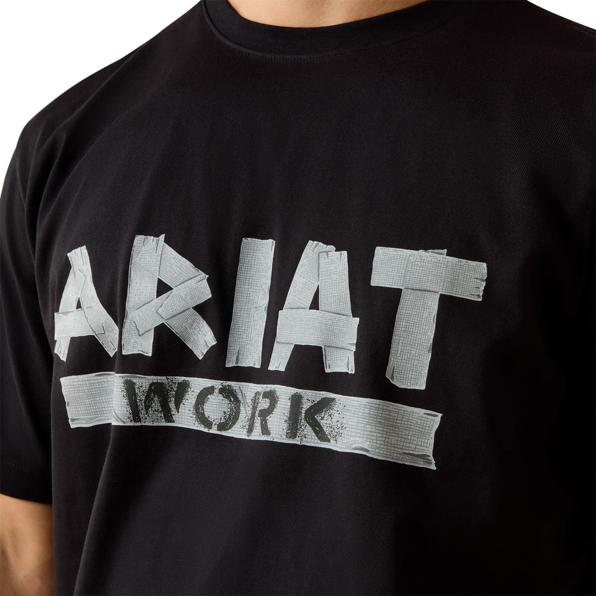 Ariat Mens Rebar Cotton Strong Duct Logo S/S Tee (10071366) Black
