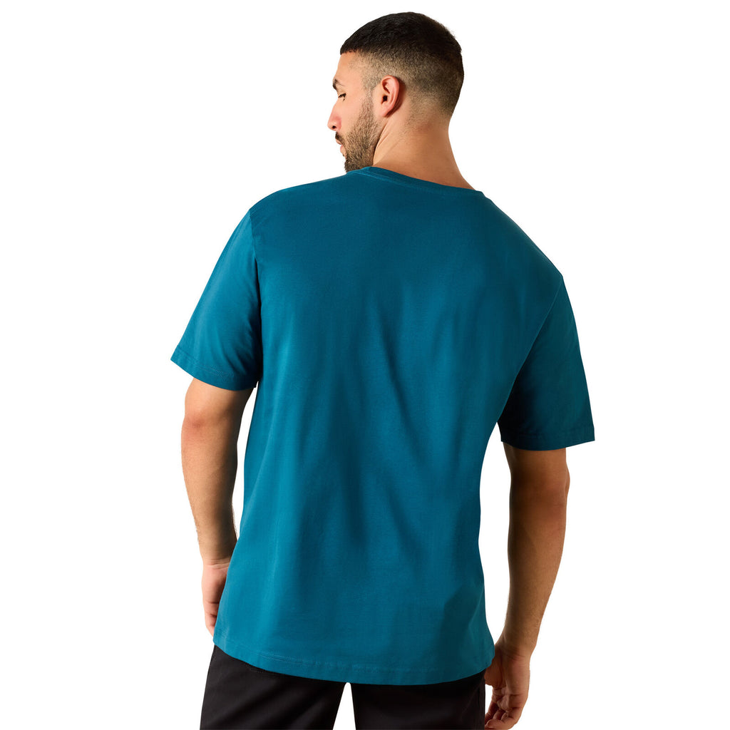 Ariat Mens Rebar Cotton Strong Duct Logo S/S Tee (10071287) Legion Blue
