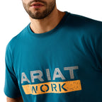 Ariat Mens Rebar Cotton Strong Duct Logo S/S Tee (10071287) Legion Blue
