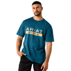 Ariat Mens Rebar Cotton Strong Duct Logo S/S Tee (10071287) Legion Blue