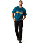 Ariat Mens Rebar Cotton Strong Duct Logo S/S Tee (10071287) Legion Blue