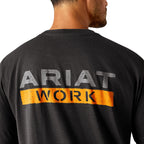 Ariat Mens Rebar Cotton Strong Duct Logo S/S Tee (10073845) Charcoal Heather