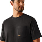 Ariat Mens Rebar Cotton Strong Duct Logo S/S Tee (10073845) Charcoal Heather