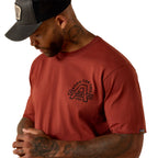 Ariat Mens Rebar Cotton Strong Hardhead S/S Tee (10071285) Brandy Snifter