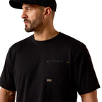 Ariat Mens Rebar Workman Graveyard S/S Tee (10071307) Black