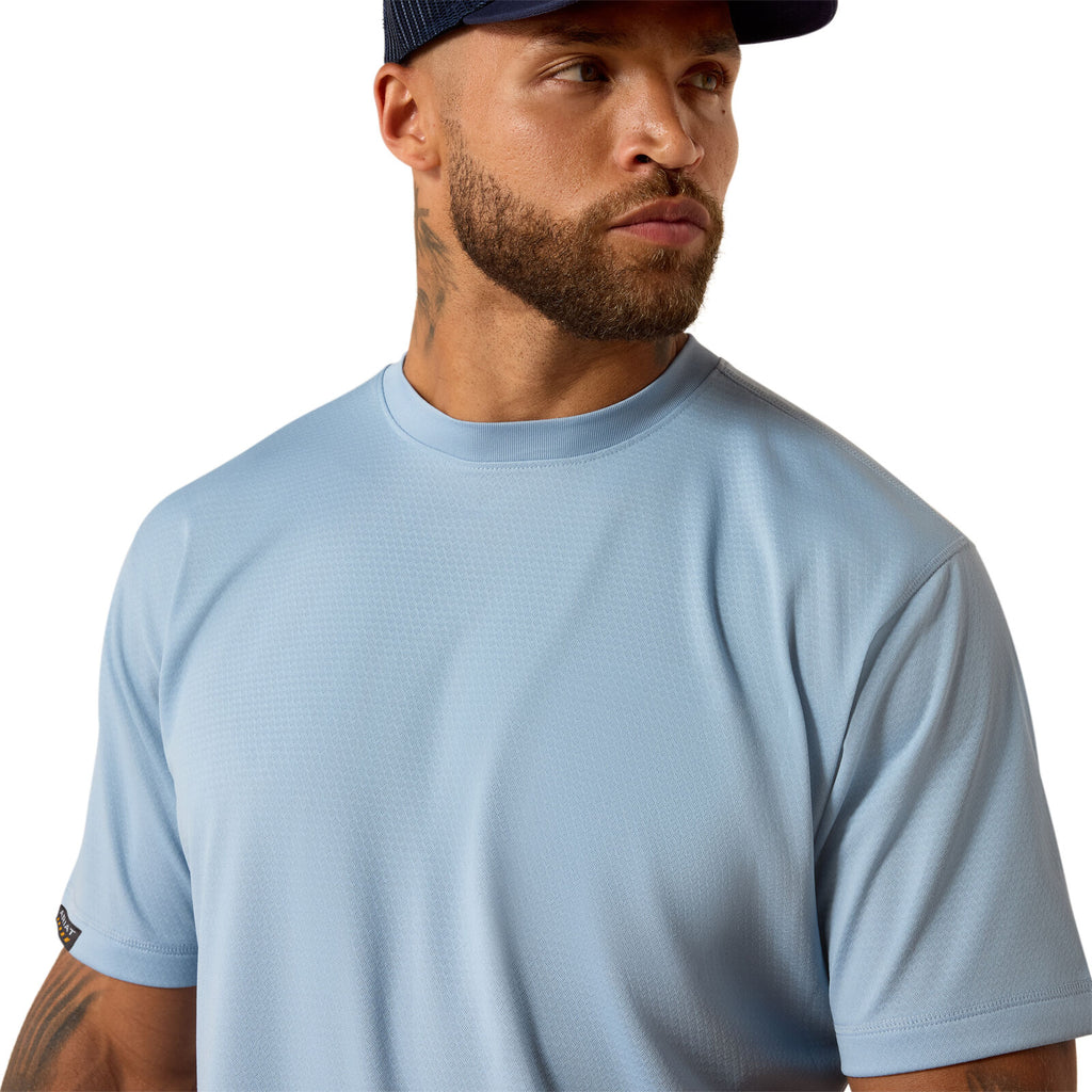 Ariat Mens Rebar Heat Fighter Tool S/S Tee (10071314) Dusty Blue