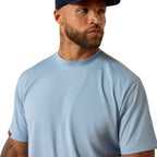 Ariat Mens Rebar Heat Fighter Tool S/S Tee (10071314) Dusty Blue