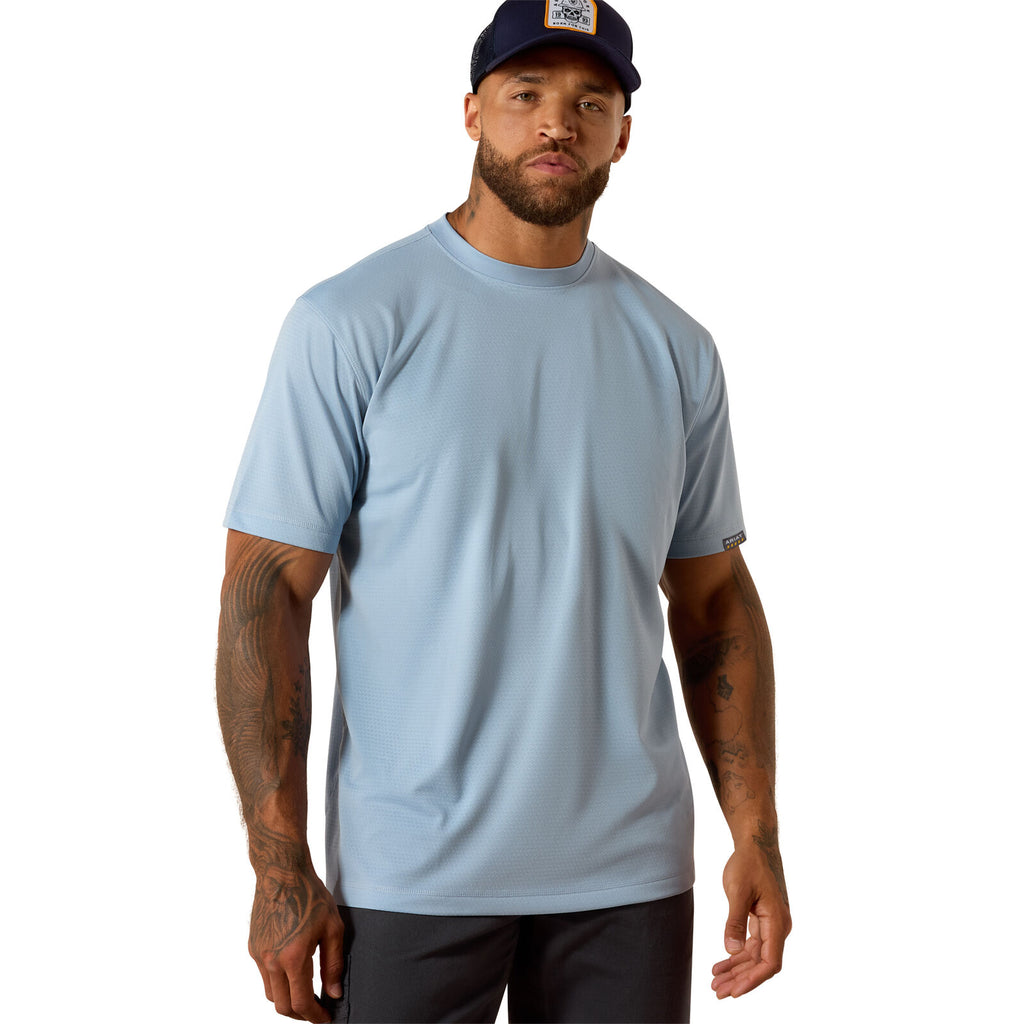 Ariat Mens Rebar Heat Fighter Tool S/S Tee (10071314) Dusty Blue