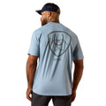 Ariat Mens Rebar Heat Fighter Tool S/S Tee (10071314) Dusty Blue