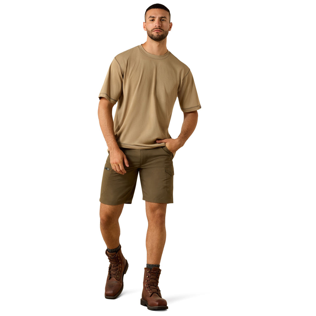 Ariat Mens Rebar Heat Fighter Tool S/S Tee (10071315) Greige