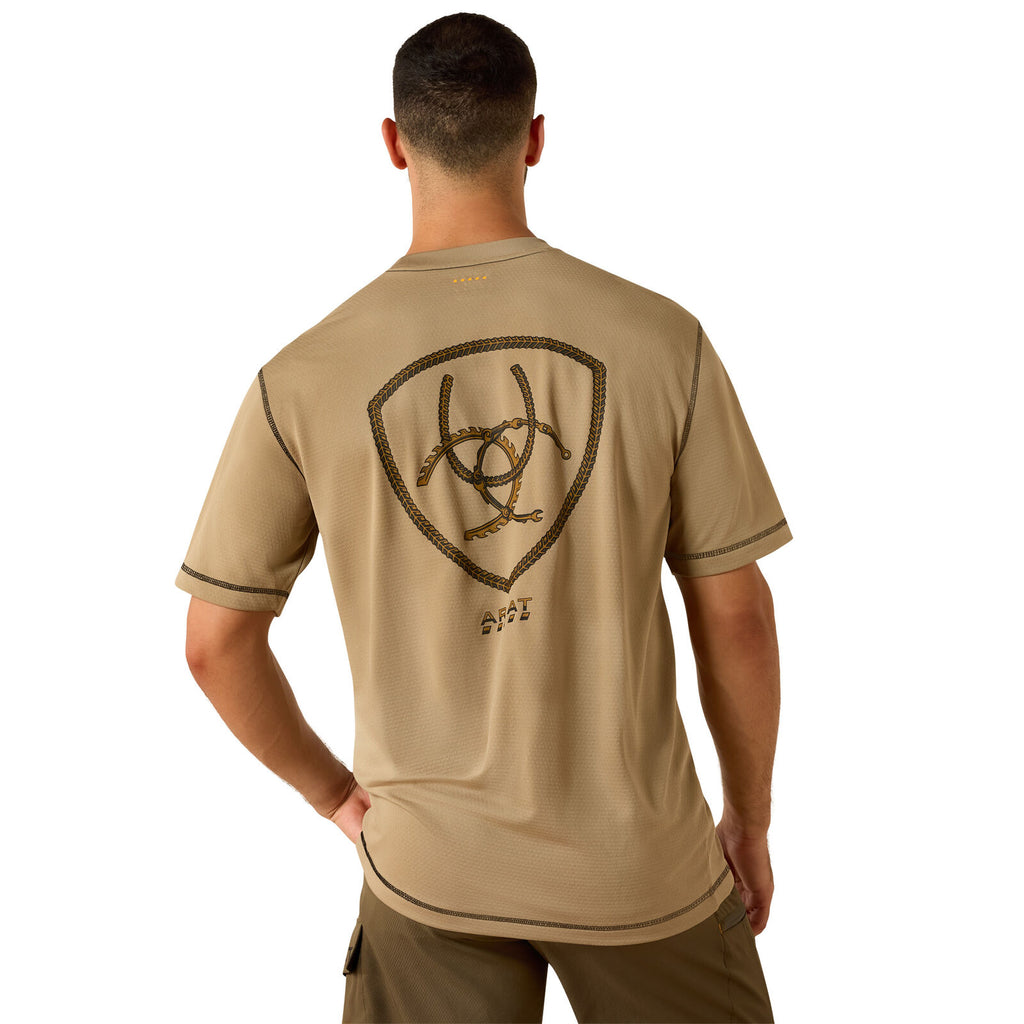 Ariat Mens Rebar Heat Fighter Tool S/S Tee (10071315) Greige