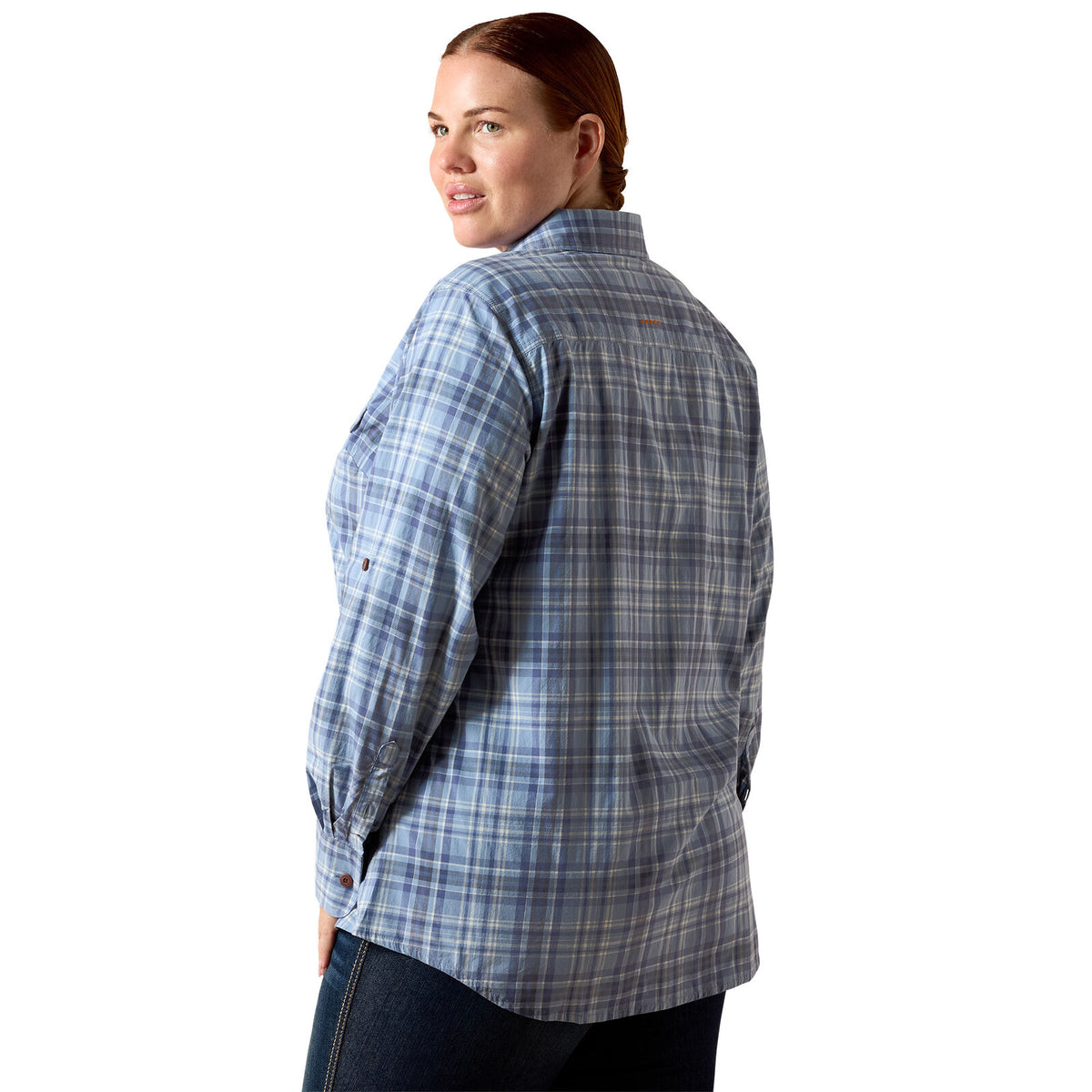 Ariat Womens Rebar Made Tough Durastretch L/S Work Shirt (10071567) Costal Fjord