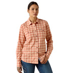 Ariat Womens Rebar Made Tough Durastretch L/S Work Shirt (10071566) Langoustino