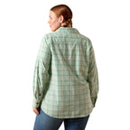 Ariat Womens Rebar Made Tough Durastretch L/S Work Shirt (10071565) Clearly Aqua