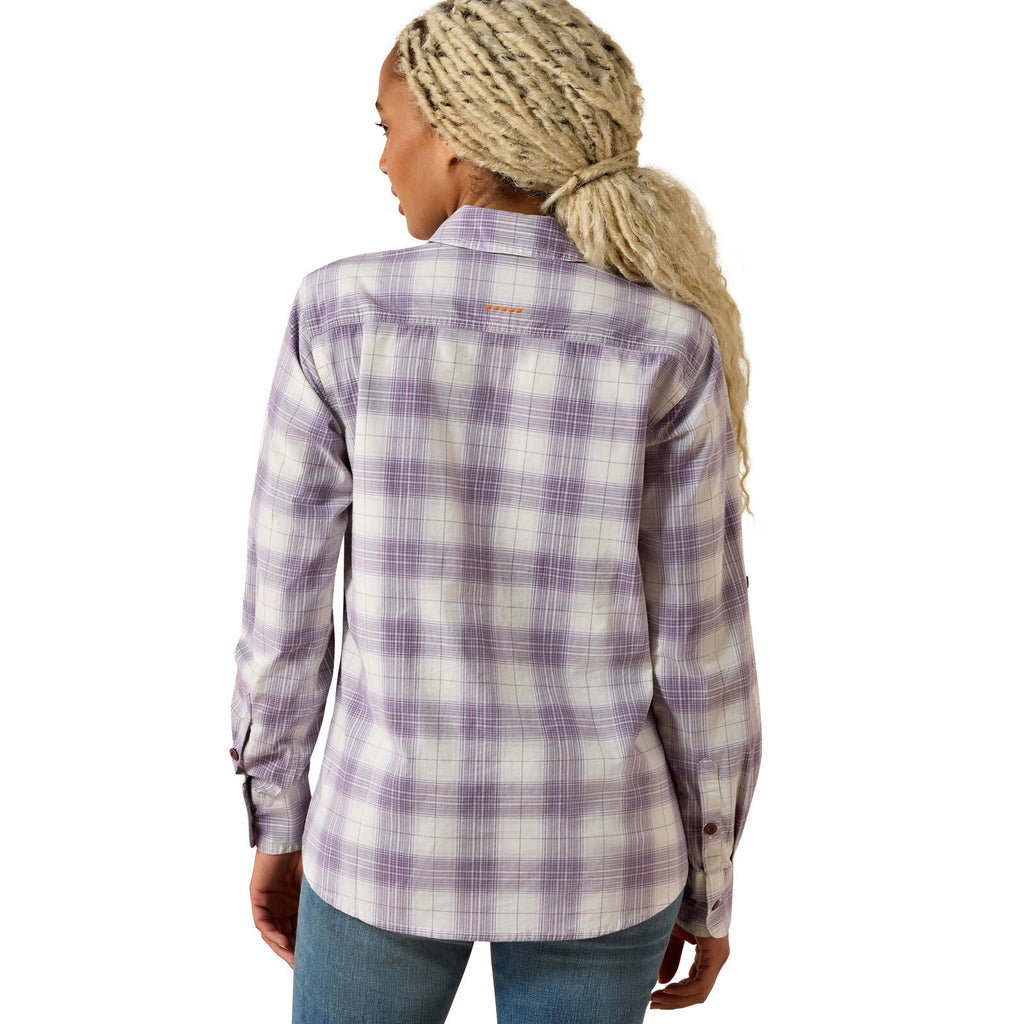 Ariat Womens Rebar Made Tough Durastretch L/S Work Shirt (10071564) Thistle