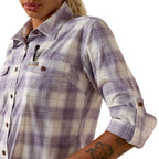 Ariat Womens Rebar Made Tough Durastretch L/S Work Shirt (10071564) Thistle