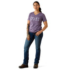 Ariat Womens Rebar Cotton Strong Logo S/S Tee (10071305) Mulled Grape