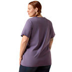 Ariat Womens Rebar Cotton Strong Logo S/S Tee (10071305) Mulled Grape