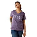 Ariat Womens Rebar Cotton Strong Logo S/S Tee (10071305) Mulled Grape