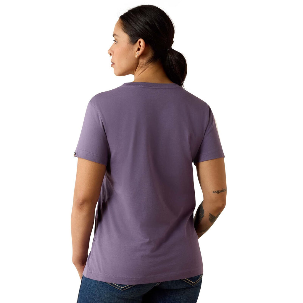 Ariat Womens Rebar Cotton Strong Logo S/S Tee (10071305) Mulled Grape