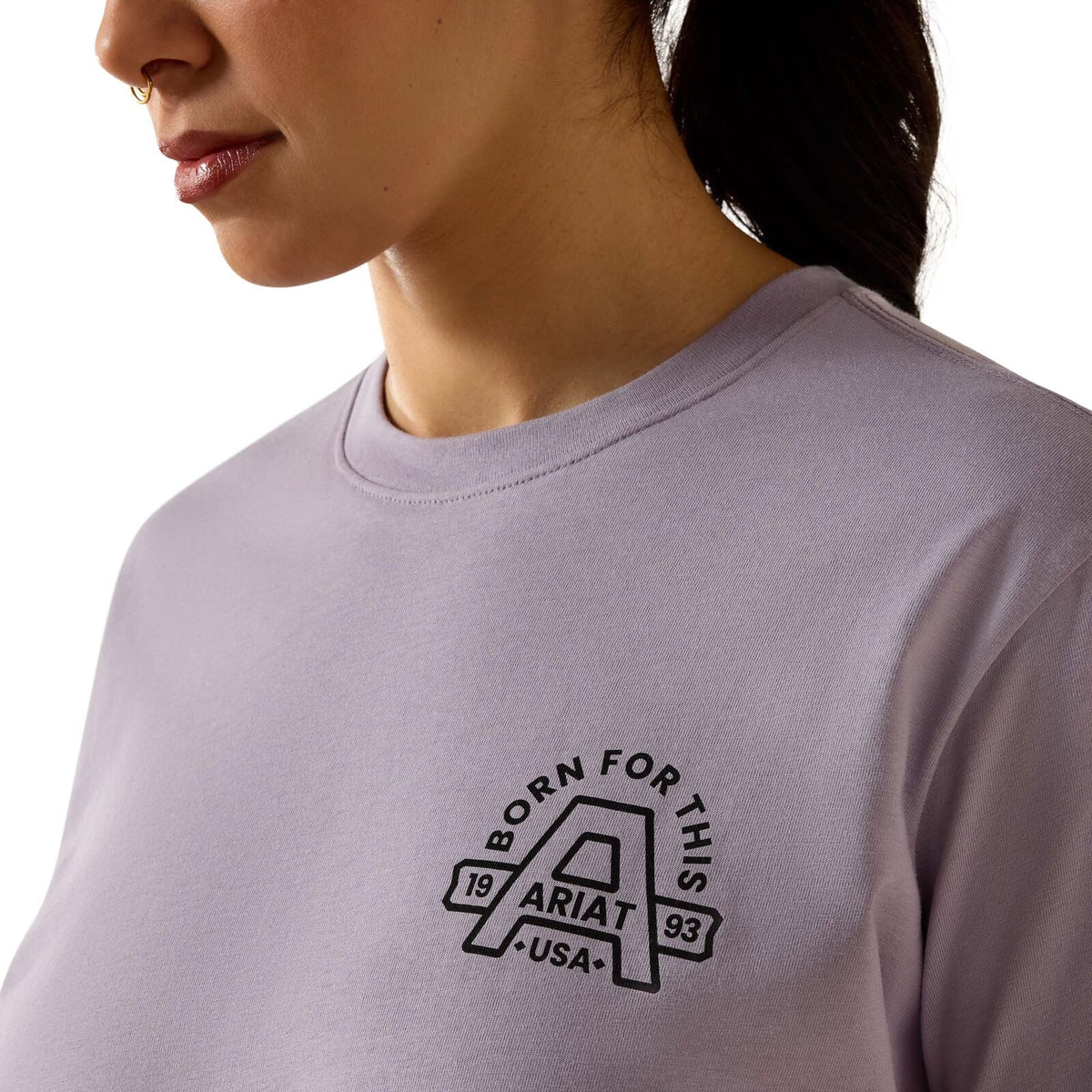 Ariat Womens Rebar Cotton Strong Hardhead S/S Tee (10071284) Purple Ash