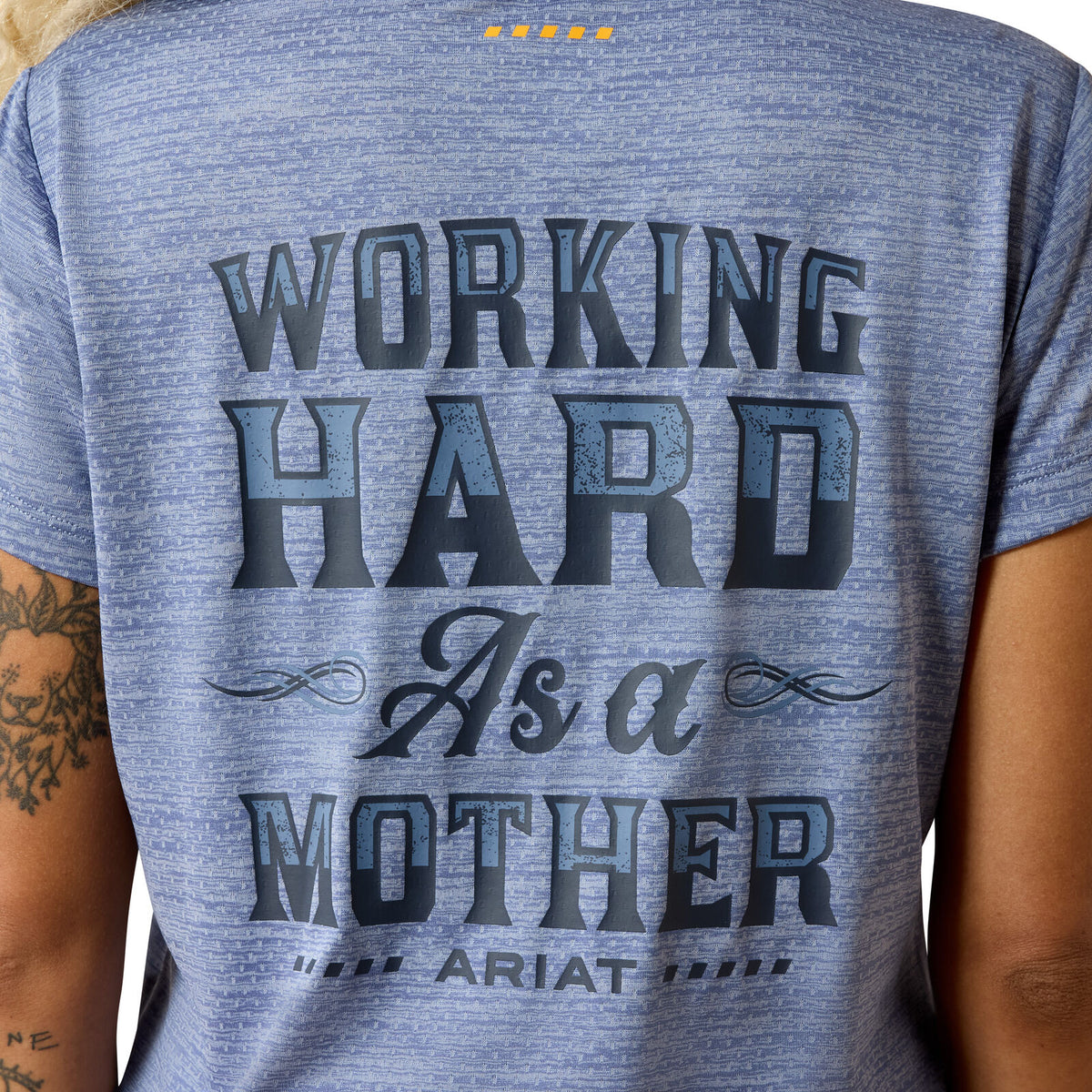 Ariat Womens Rebar Evolution Mother V-Neck S/S Tee (10071301) Costal Fjord