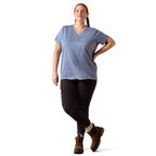 Ariat Womens Rebar Evolution Mother V-Neck S/S Tee (10071301) Costal Fjord