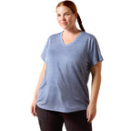 Ariat Womens Rebar Evolution Mother V-Neck S/S Tee (10071301) Costal Fjord